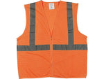 Protective Industrial Products High Visibility Sleeveless Safety Vest, ANSI Class R2, Orange, 3XL (302-MVGZOR-3X)