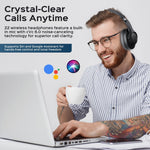 Treblab Wireless Noise Canceling Over-Ear Headphones, Bluetooth, Black (Z2)