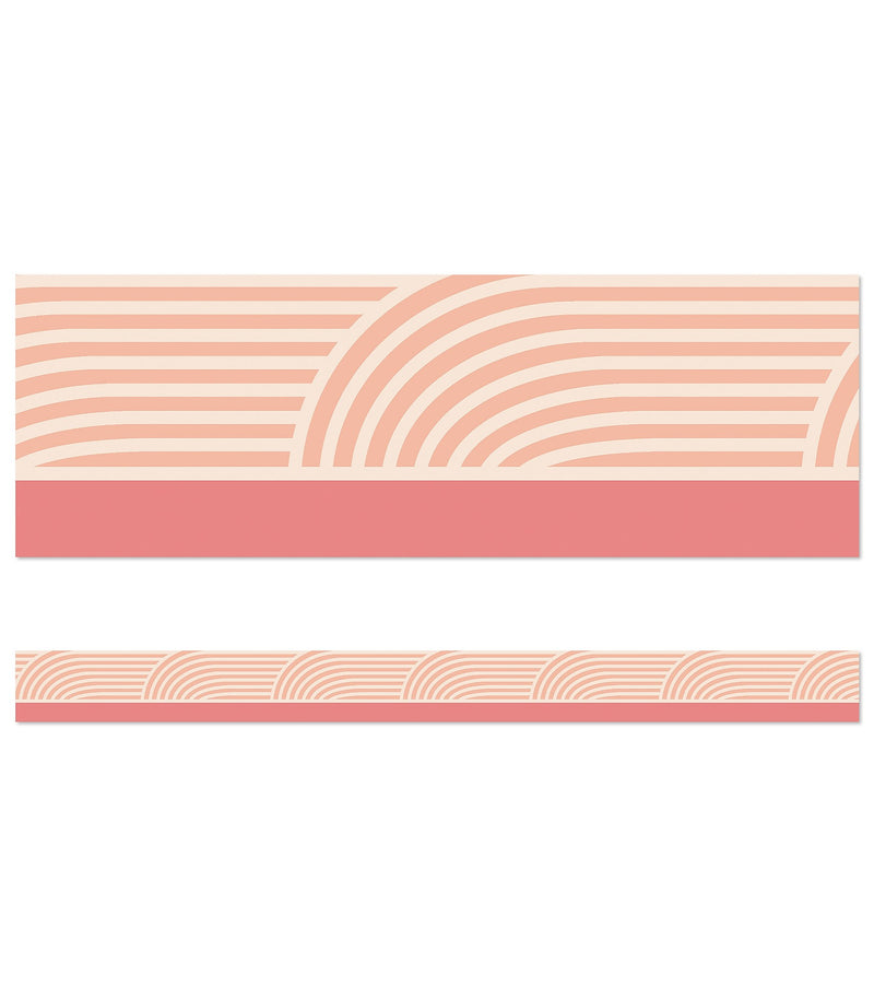Carson Dellosa True to You Straight Borders, 3" x 3', Coral Wave, 12/Pack (108524)