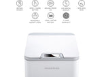 Nine Stars Plastic Sensor Trash Can, 2.6-Gallon, White (DZT-10-35)
