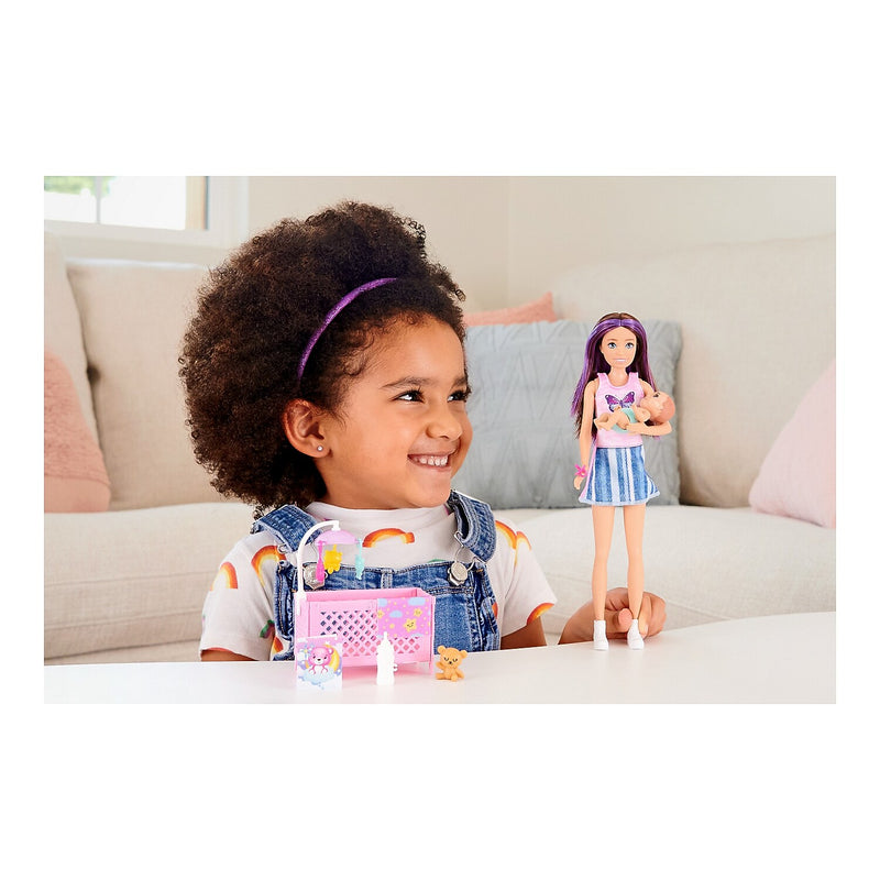 Mattel Barbie Skipper Babysitters Inc Dolls and Playset, 4/Pack (HJY33)