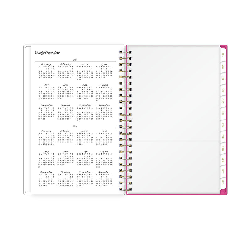 2025-2026 Blue Sky Sincerely Jules Helenora 5" x 8" Academic Weekly & Monthly Planner, Plastic Cover, Multicolored (155329)