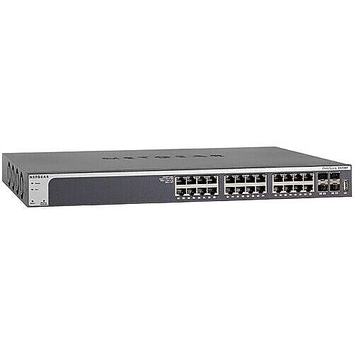 Netgear GS728TXPv3 24-Port Gigabit Ethernet PoE+ Managed Switch, Gray (GS728TXP-300NAS)