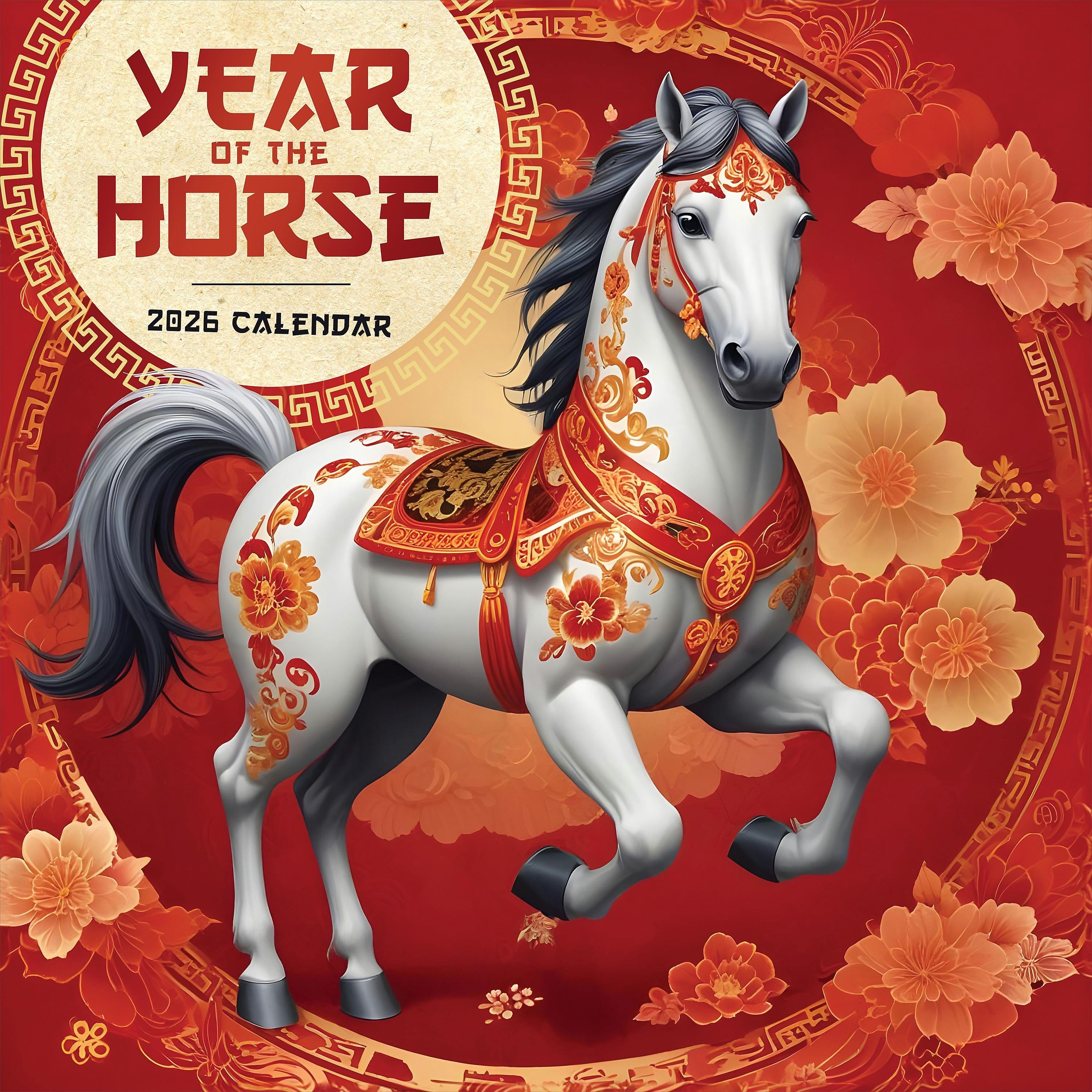 2026 TF Publishing 12" x 17" TF Publishing 12" x 12" Year of the Horse Wall Calendar 26-1136