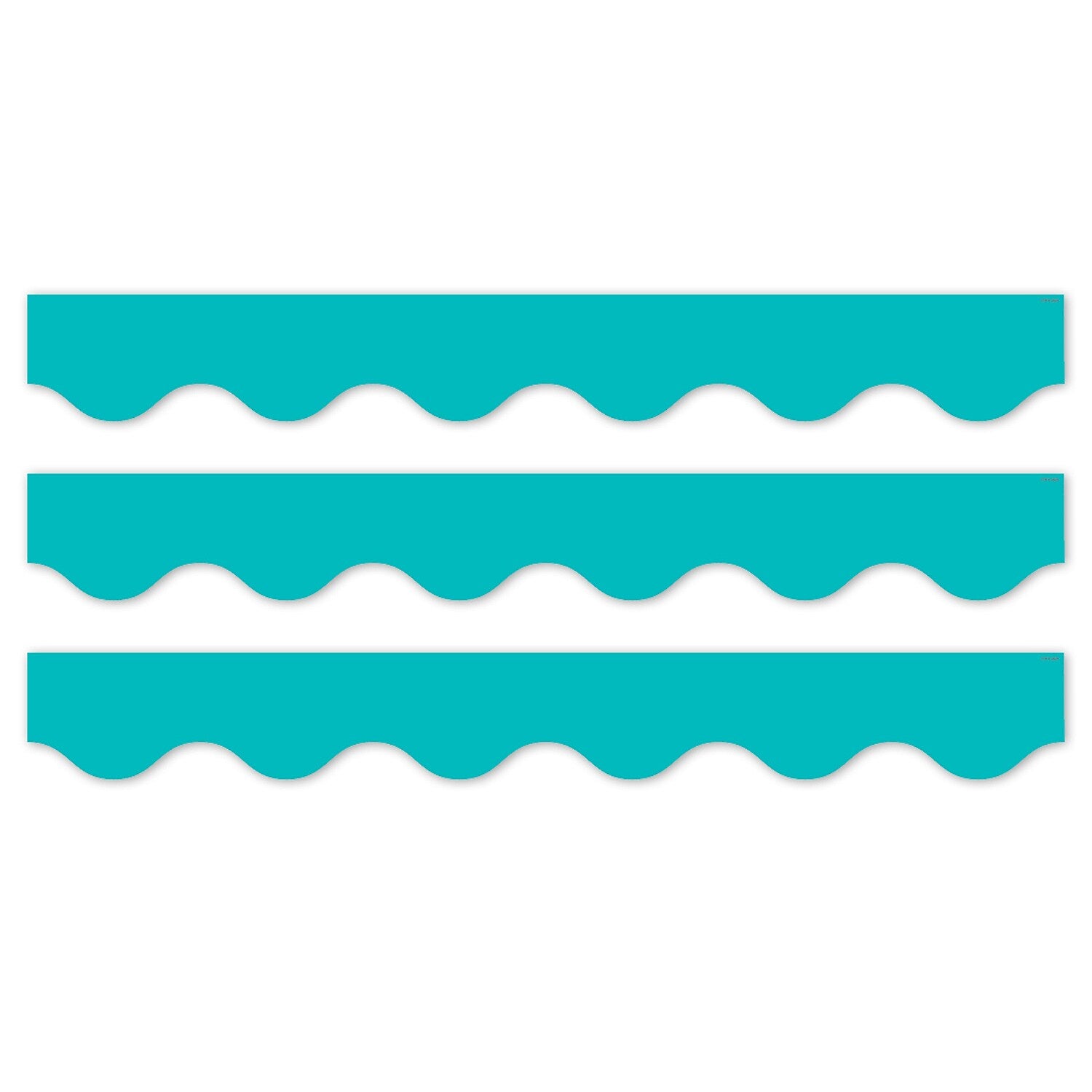 Creative Teaching Press Core Decor EZ Border, 3" x 2', Turquoise Wavy, 24/Pack, 3 Packs/Bundle (CTP11062-3)