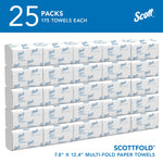 Scott Pro Scottfold Recycled Multifold Paper Towels, 1-ply, 175 Sheets/Pack, 25 Packs/Carton (01960)