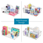 iDESIGN 2-Compartment Plastic Desk Organizer, Clear, 2 Piece (29187M2)