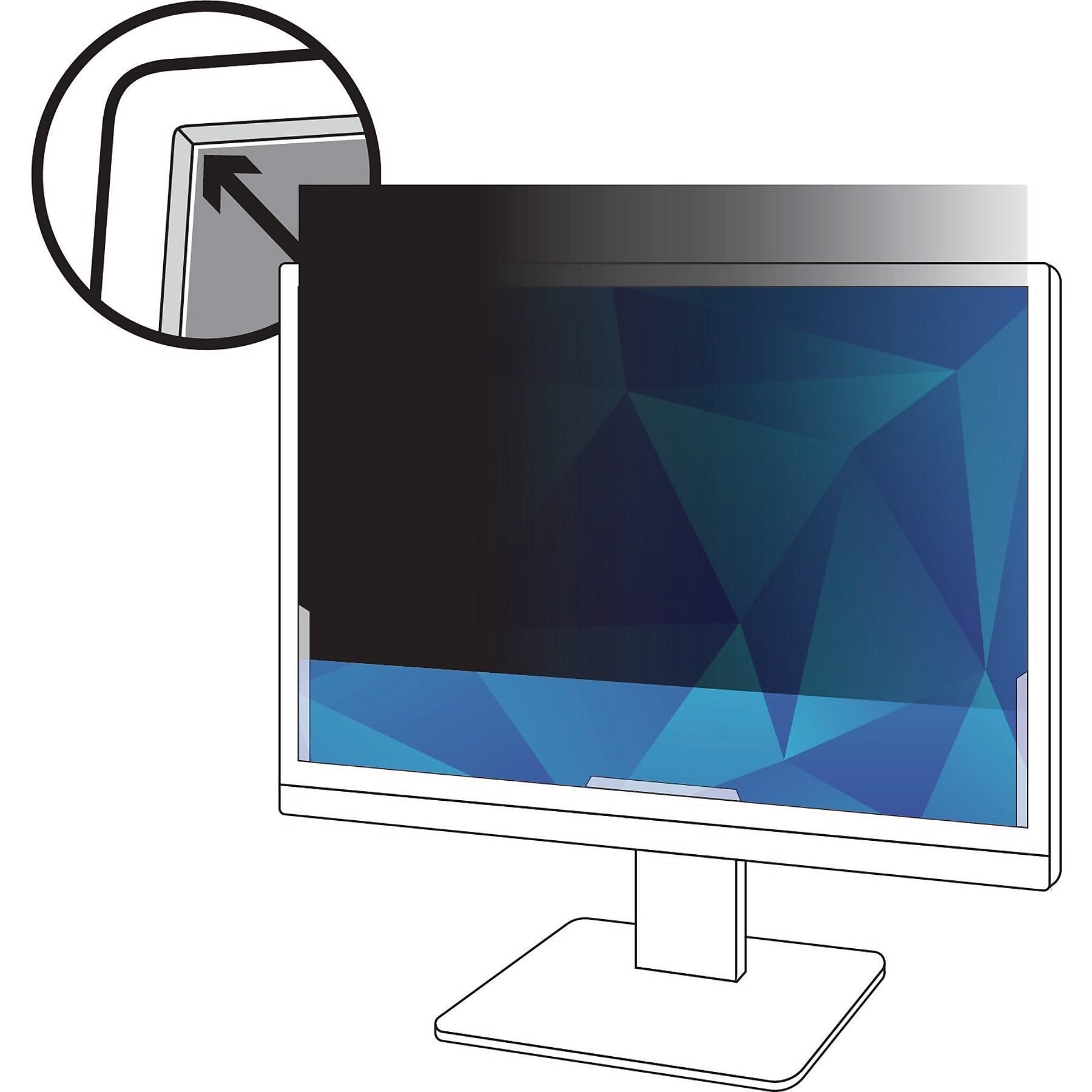 3M Anti-Glare Privacy Filter for 27" Widescreen Monitor, 16:9 Aspect Ratio (PF270W9B)