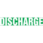 Accuform Self-Stick Pipe Marker, DISCHARGE, 1-1/2" to 2", White/Green (RPK265SSB)