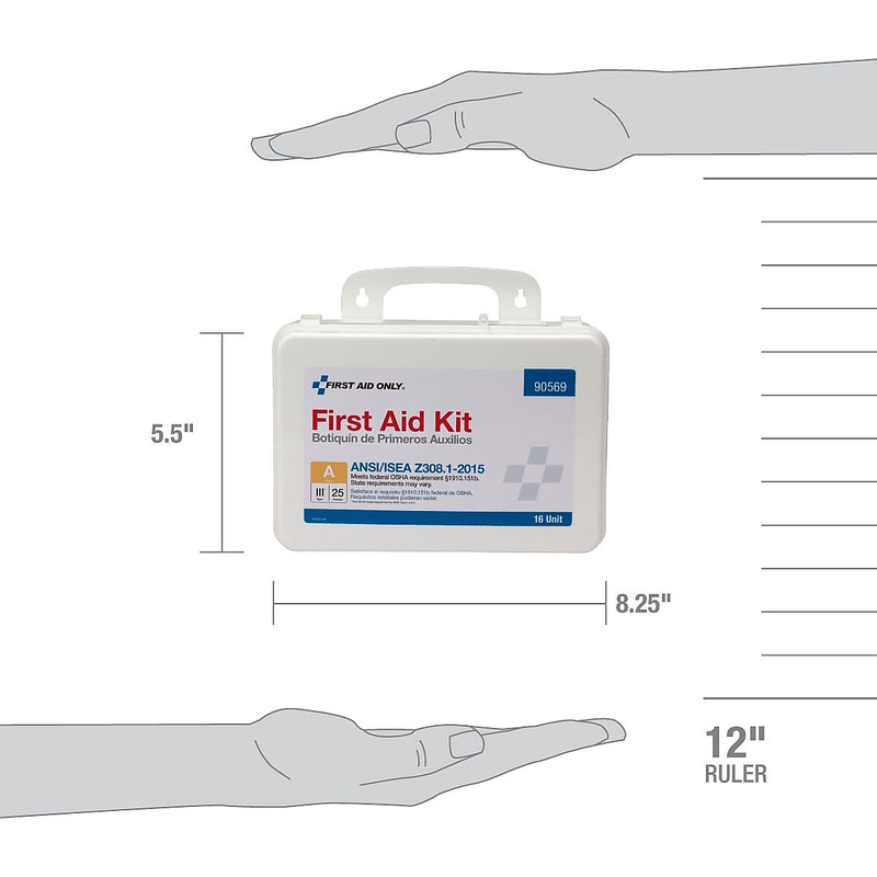 First Aid Only First Aid Kits, 16 Pieces, White (90569)
