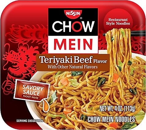 Nissin Chow Mein Teriyaki Beef Noodles, 4 oz., 8/Carton (70662084731)