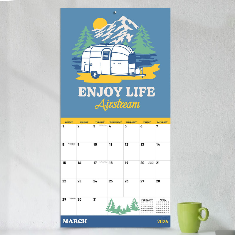 2026 TF Publishing 12" x 17" TF Publishing 12" x 12" Airstream Wall Calendar 26-1142