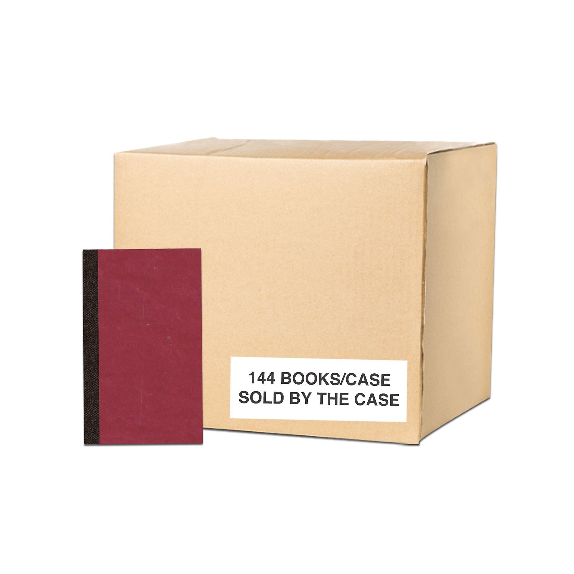 Roaring Spring Paper Products Pocket Notebook, 3.75" x 6.13", Narrow Ruled, 72 Sheets, Red, 144/Case (76096CS)