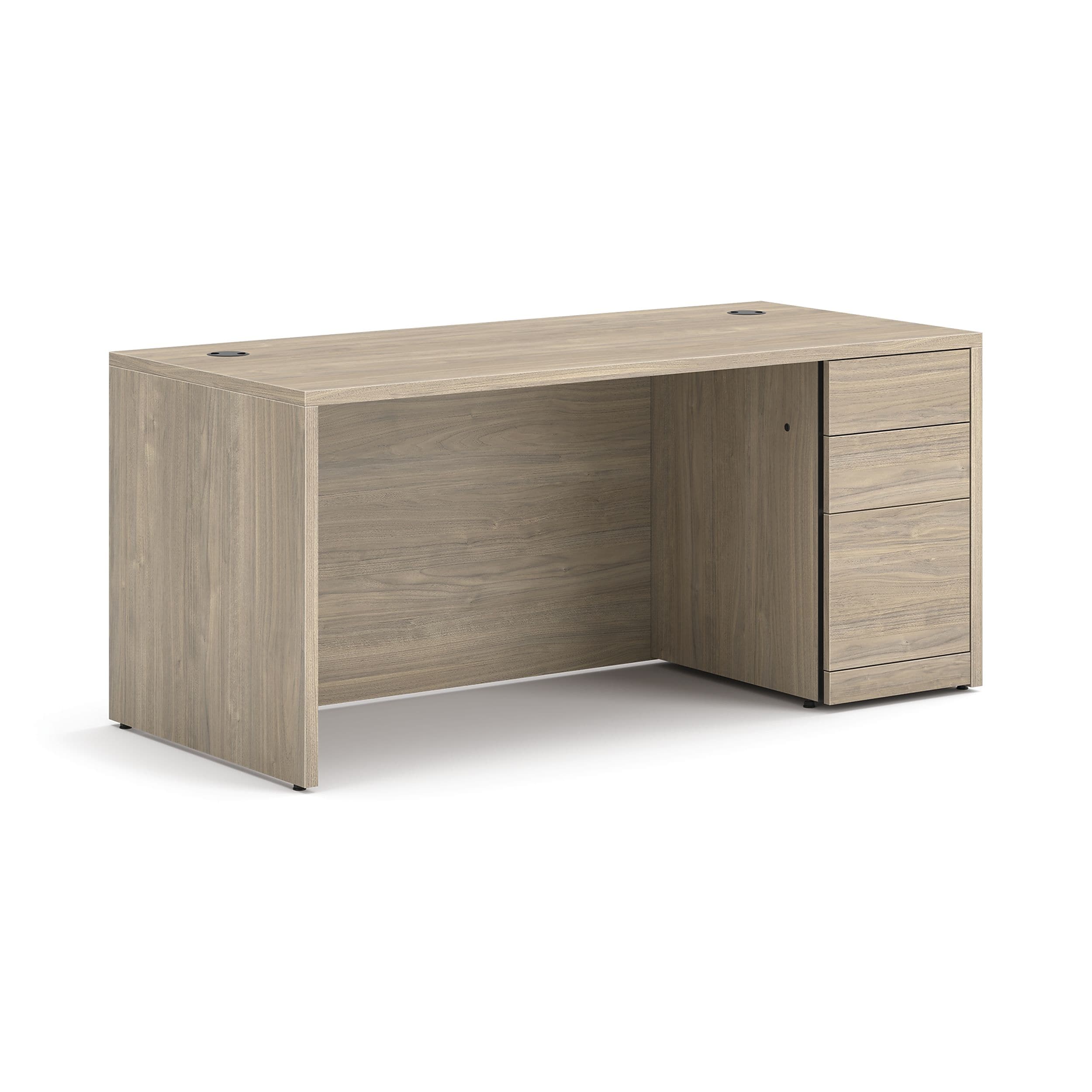 HON 10500 Series 66"W Right Pedestal Desk, Kingswood Walnut (HON105897RLKI1)