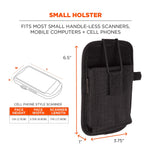 Squids 5544 Barcode Scanner Holster with Belt Clip & Loops for Phone Size Mobile Computers (19186)