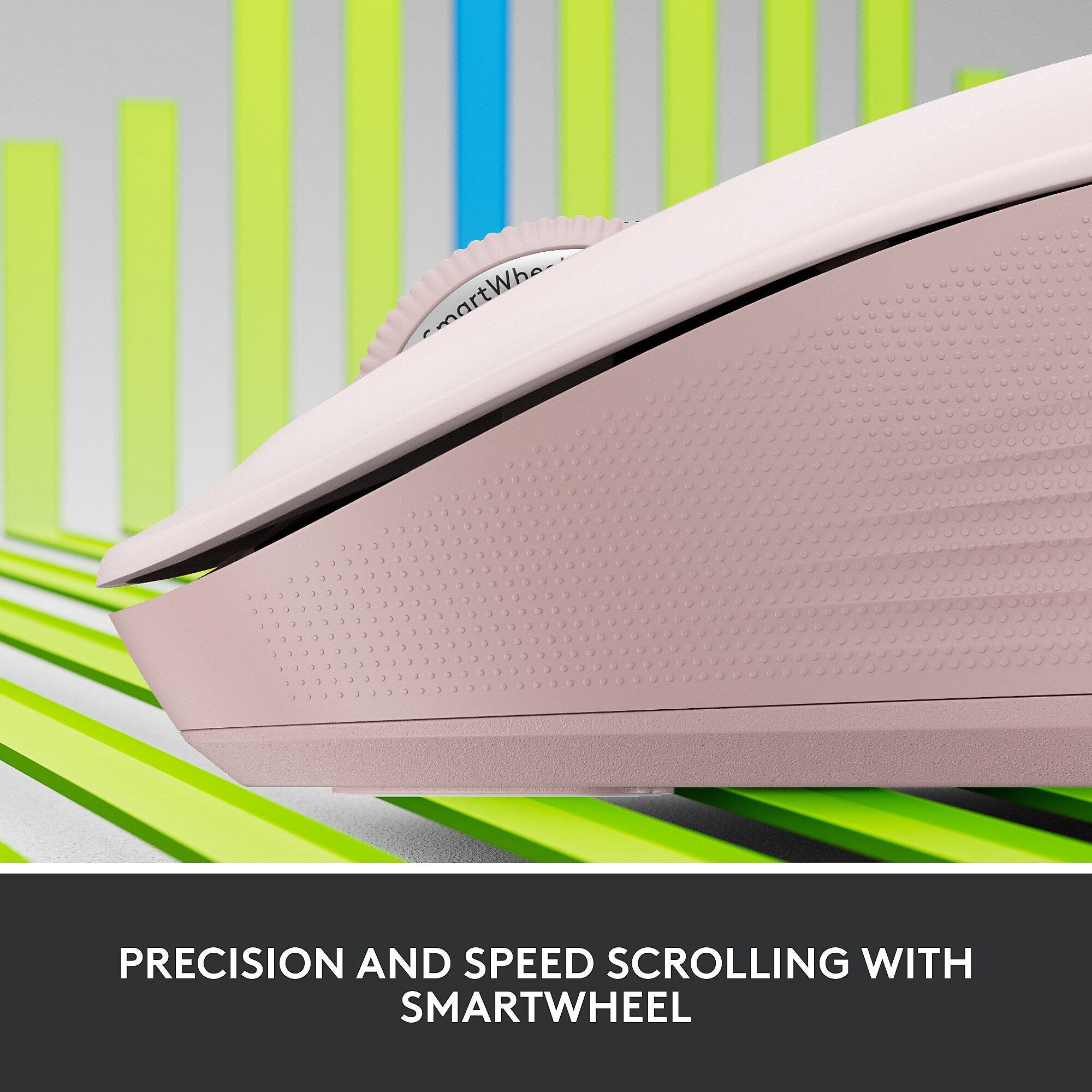 Logitech Signature M550 Wireless Ergonomic Ambidextrous Optical Mouse, Rose (910-006593)