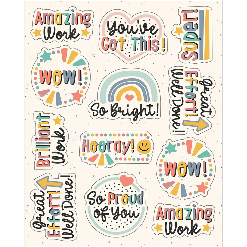 Carson Dellosa Education We Belong Motivators Shape Stickers, Multicolored, 72/Pack, 12 Packs/Bundle (CD-168325-12)