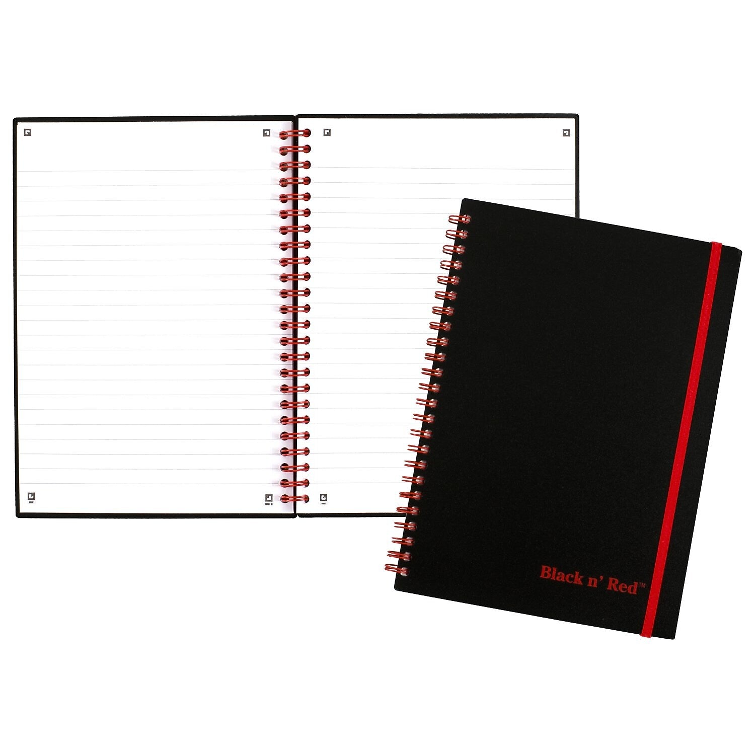 Black N' Red 1-Subject Professional Notebooks, 5.875" x 8.25", Wide Ruled, 70 Sheets, Black (JDK-C67009)