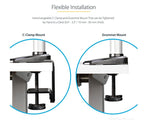 StarTech Adjustable Desk Mount Laptop Arm for 34" Monitor, Black/Silver (ARMUNONB1)