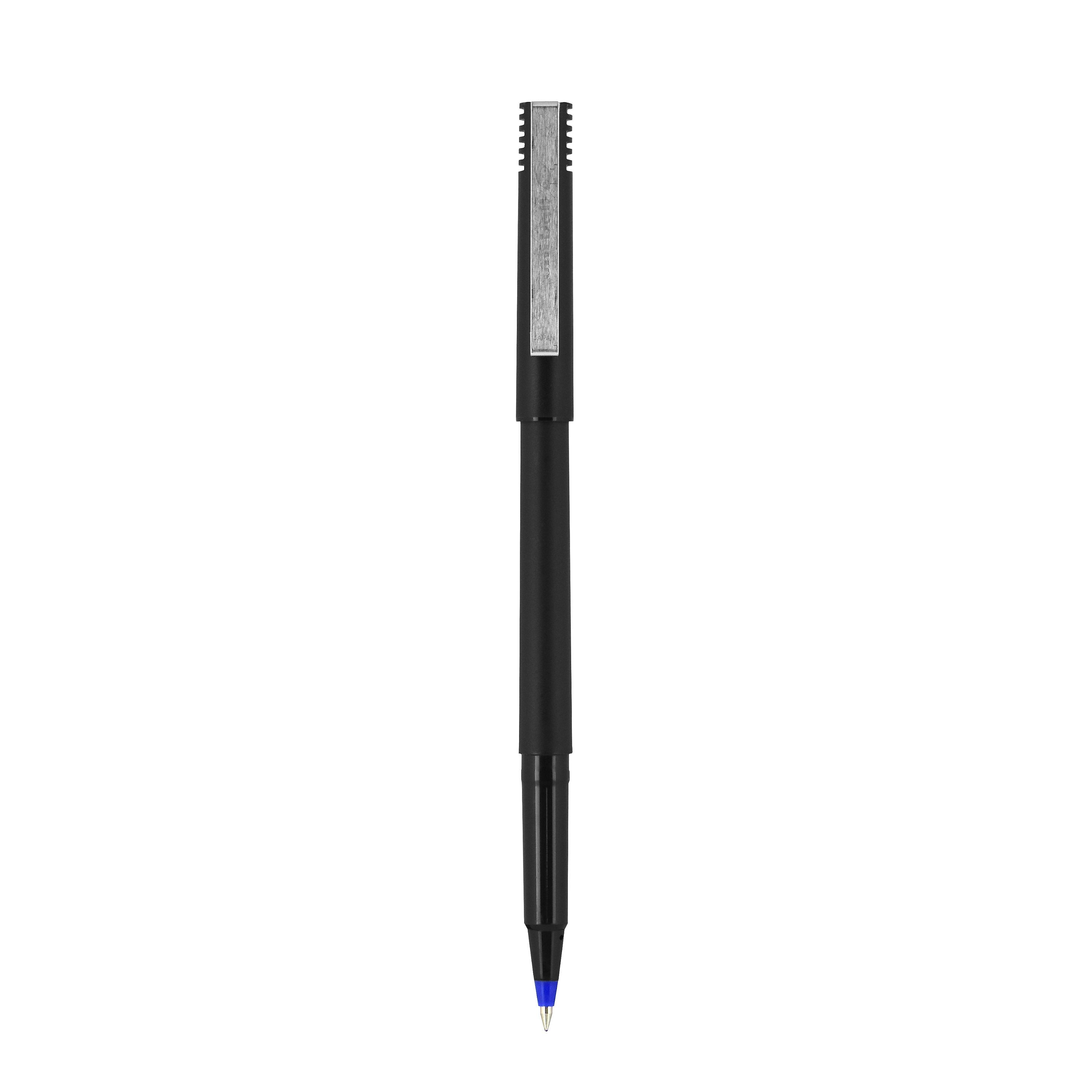 uni-ball Rollerball Pens, Micro Point, Blue Ink, 12/Pack (60153)