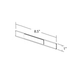 Azar Nameplate Holder, 8.5" x 1", Horizontal, Wall Mounted, Clear, Plastic, 10/Pack (199602-MG)