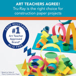Tru-Ray 12" x 18" Construction Paper, Black, 50 Sheets/Pack, 5 Packs/Bundle (PAC103061-5)