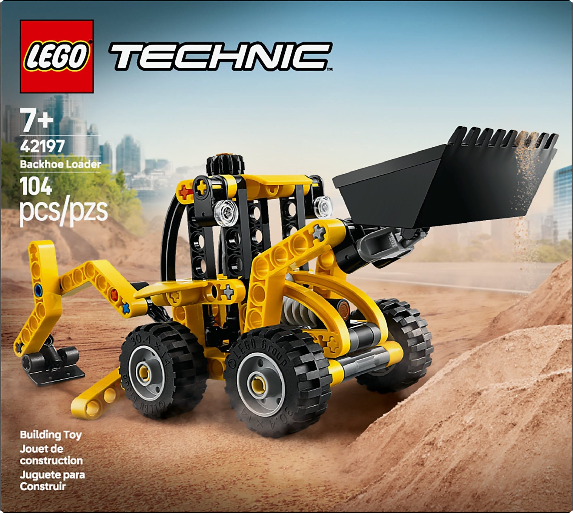 LEGO Technic Backhoe Loader Construction, 104 Pieces (42197)