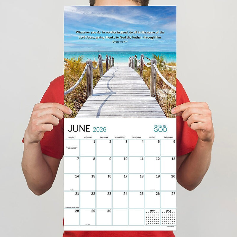 2026 TF Publishing Paths to God 12" x 12" Monthly Wall Calendar (26-1022)