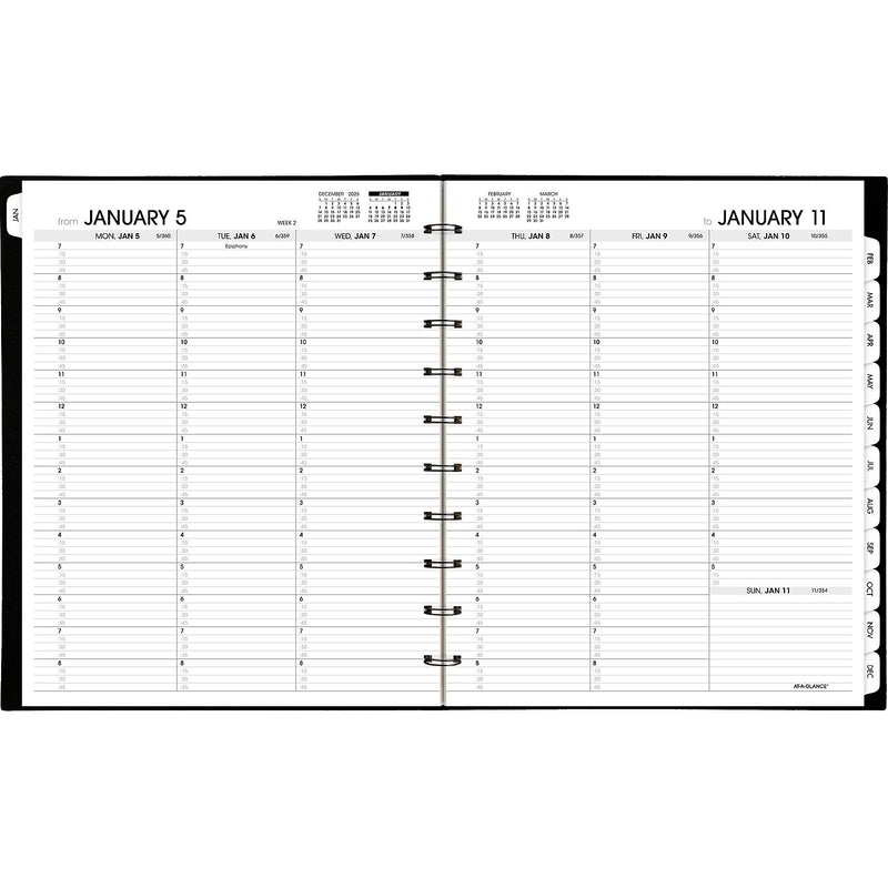 2026 AT-A-GLANCE Move-a-Page 8.75" x 11" Weekly & Monthly Appointment Book, Poly Cover, Black (70-950E-05-26)