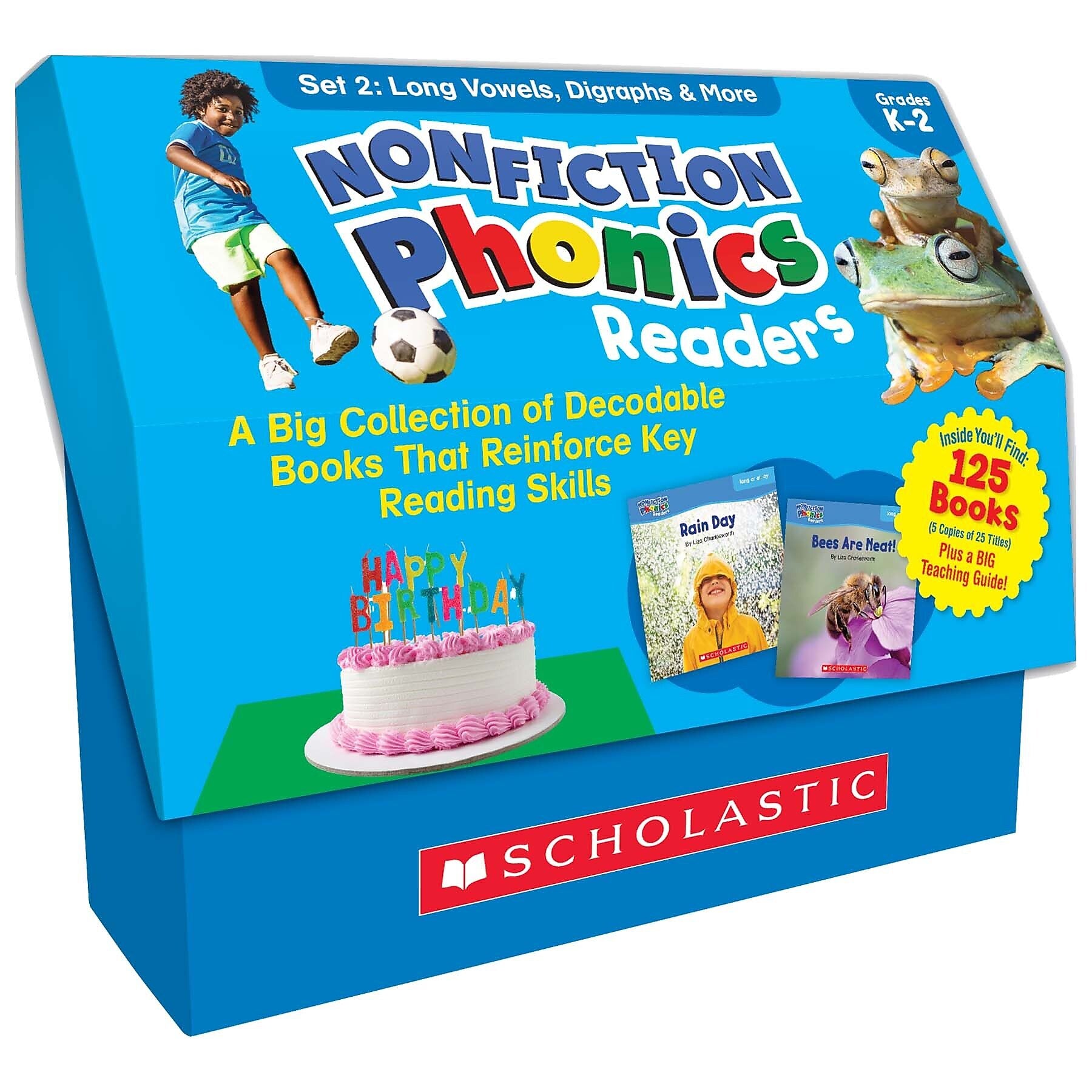 Scholastic Teaching Solutions Nonfiction Phonics Readers: Long Vowels, Digraphs & More, 125 Books/Set (SC-9781338894707)