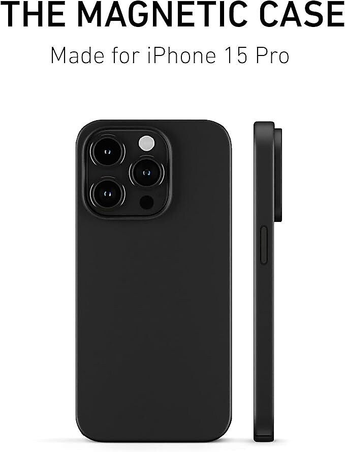 PEEL Magnetic MagSafe Phone Case for iPhone 15 Pro, Black (I15 PRO MAGSAFE BLAC)