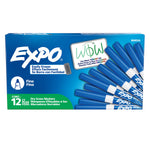 Expo Dry Erase Markers, Fine Tip, Blue, 12/Pack (86003)