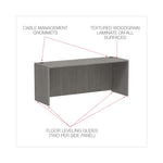 Alera Alera Valencia Series Credenza Shell, 70.88w x 23.63d x 29.5h, Gray