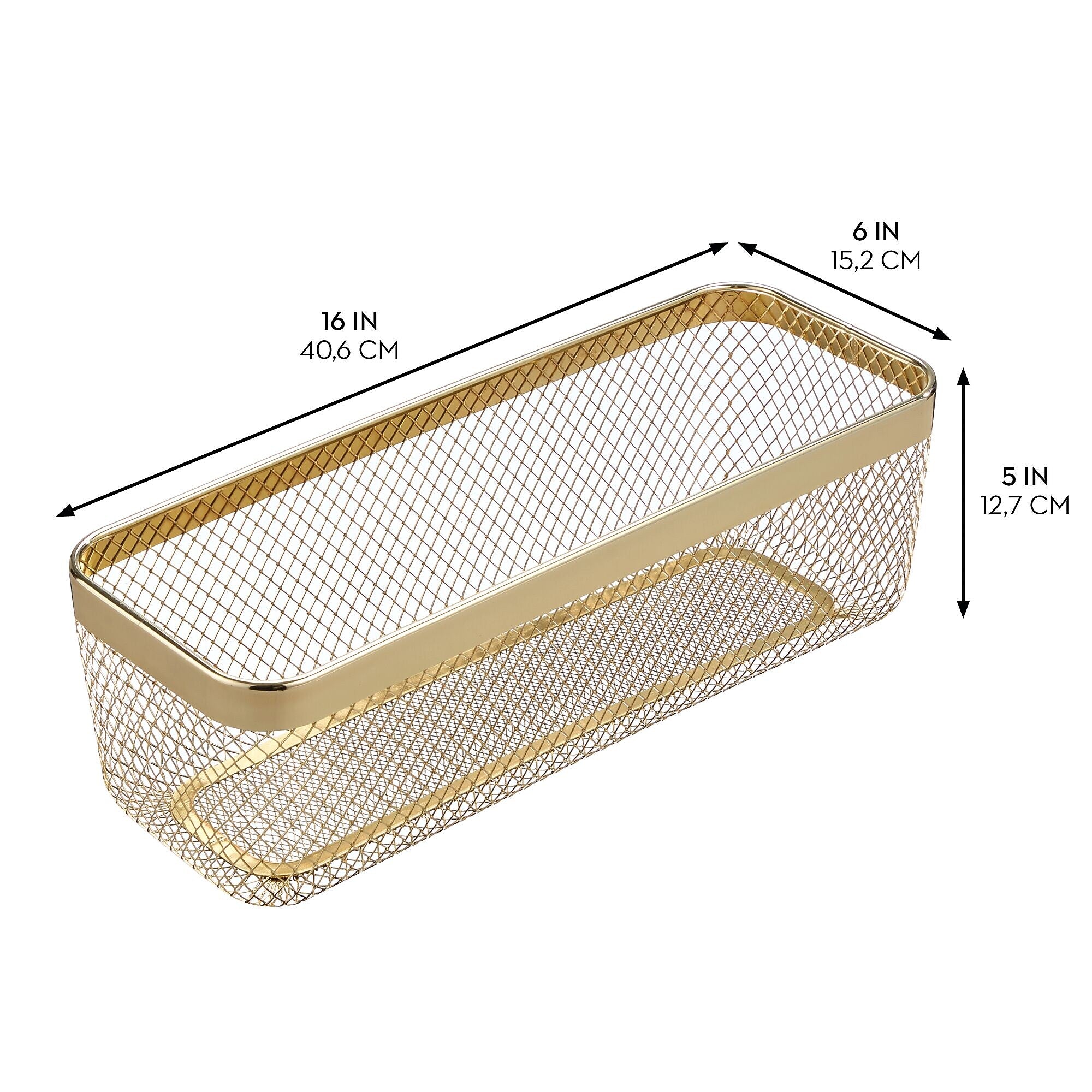 mDesign Steel Organizer, Soft Brass (25959)