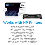HP 26X Black High Yield Toner Cartridge, Prints Up to 9,000 Pages (CF226X)