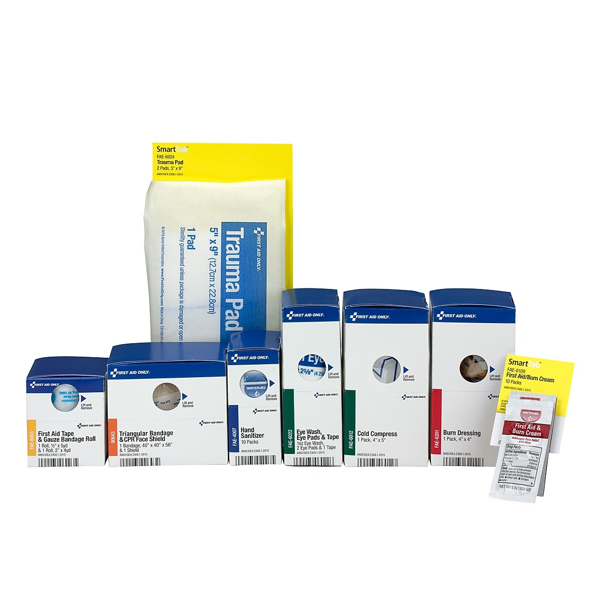 First Aid Only ANSI 2015 Retro Medium Food Service Metal First Aid Kit Refill for up to 25 People (90747)