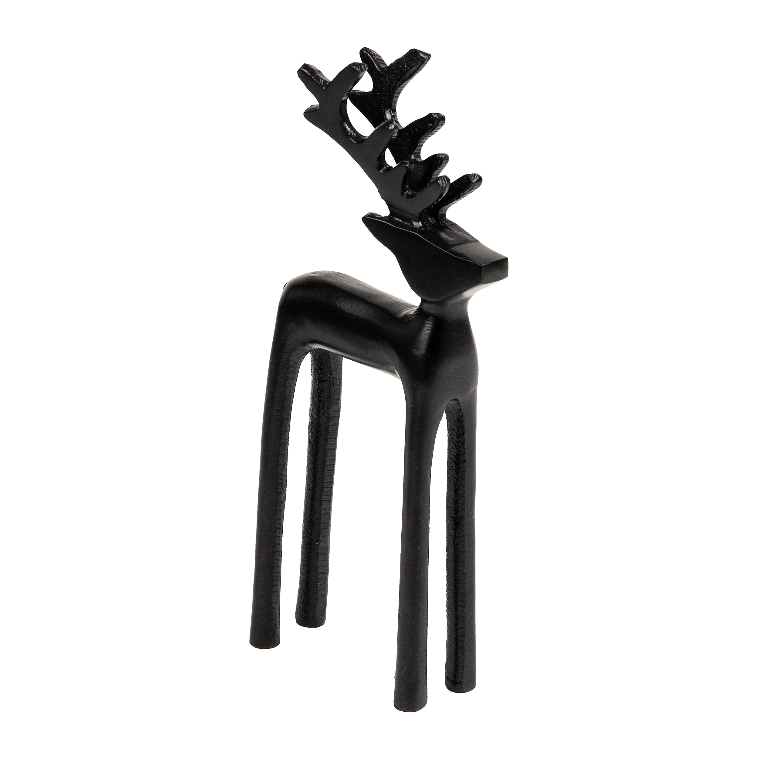 Mind Reader Metal Reindeer Book End, 10.25", Black (RDEER-BLK)