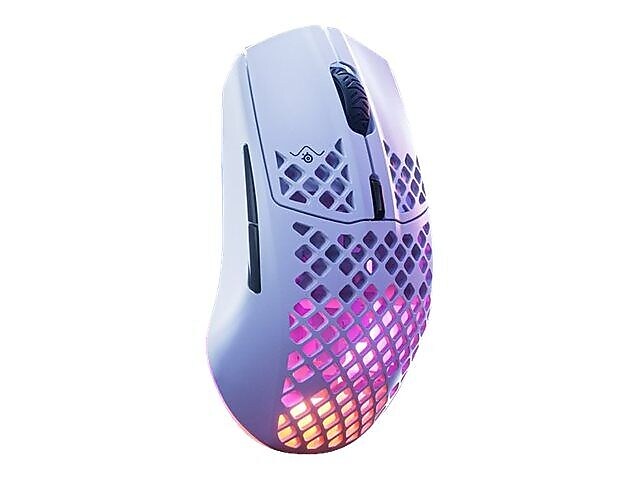 SteelSeries AEROX 3 Ergonomic Optical USB Gaming Mouse, Snow (62608)