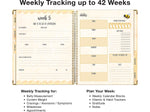 Global Printed Products Mommy to BEE 10.5" x 11.5" Weekly & Monthly Pregnancy Planner, Hardsided Cover, Beige/Black (GPP-0108)
