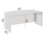 Bush Business Furniture Studio C 72"W Bow Front Desk, Natural Elm (SCD172NE)