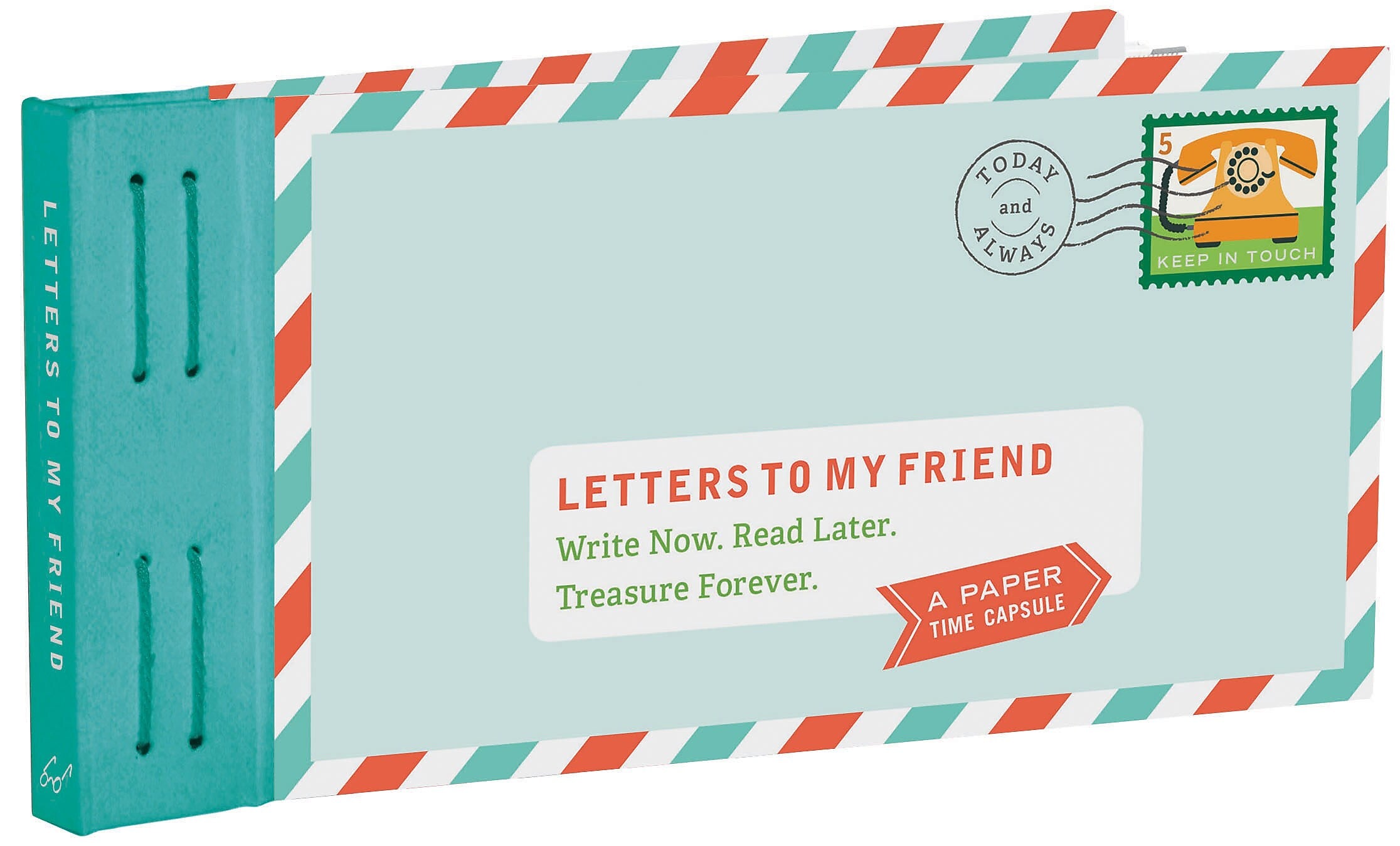 Chronicle Books Letters to My Friend Guided Journal, 8" x 4.25", 12 Pages