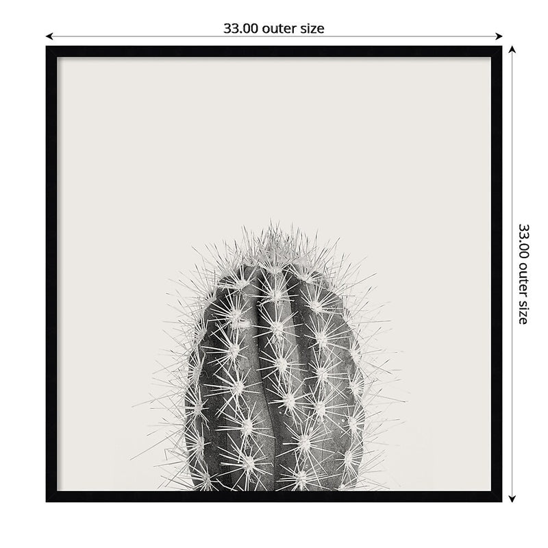 Amanti Art Haze Cactus Succulent Tall by The Creative Bunch Studio Wood Framed Wall Art Print, 33" x 33" (A42675345771)