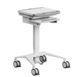 Mount-It! MedHub Mobile Medical Cart Workstation with Locking Caster Wheels, White/Grey (MI-16003)