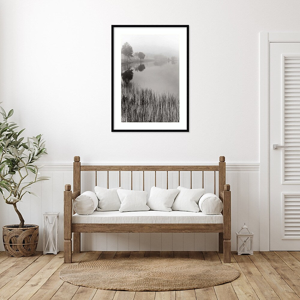Amanti Art Lakeside Mist by Monte Nagler Wood Framed Wall Art Print, 30" x 41" (A42675533715)