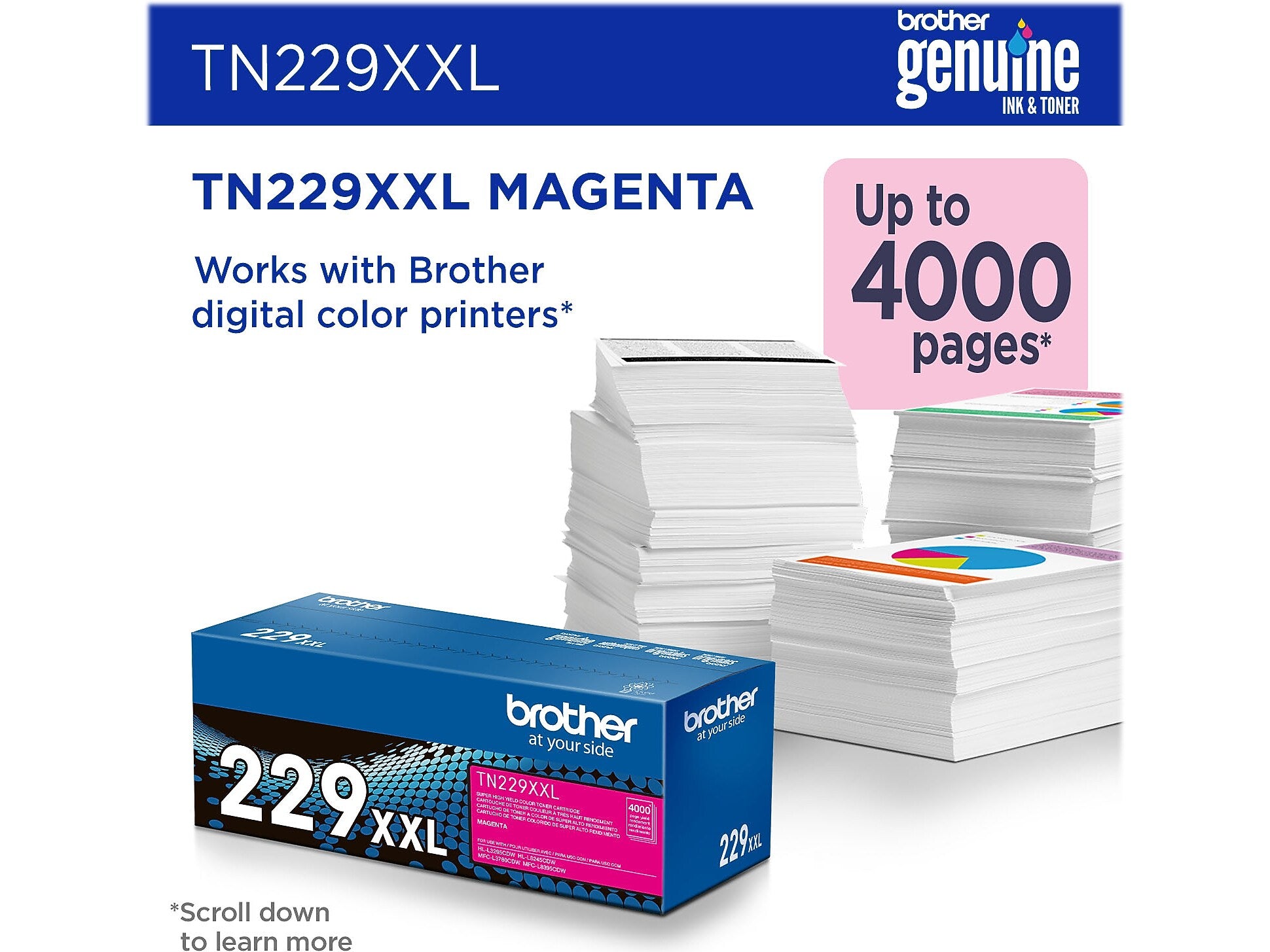 Brother TN229XXL Magenta Super High Yield Toner Cartridge (TN229XXLM)