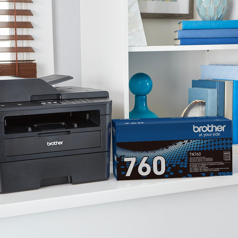 Brother TN 760 Black High Yield Toner Cartridge, Print Up to 3,000 Pages