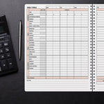 Global Printed Products Business Expense Accounting Journal, 8.5" x 11", Black/Blue, (GPP-0116)