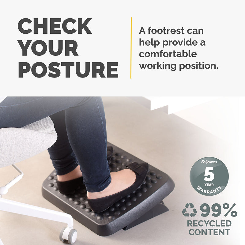 Fellowes Standard Footrest, Graphite (48121)
