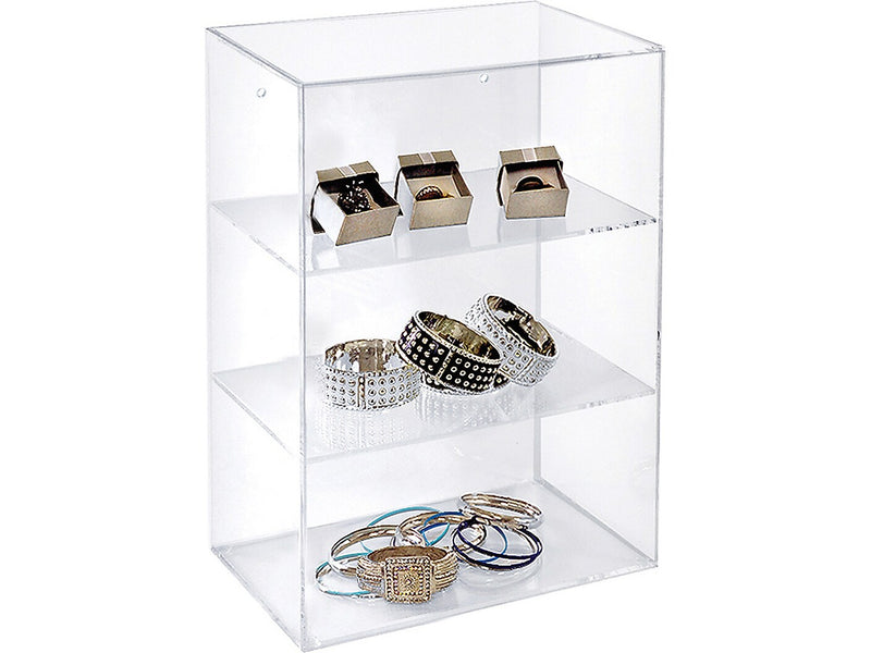 Azar 12.38"W Open Countertop Display Case, Clear, Each (255658)
