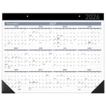 2026 AT-A-GLANCE Contemporary 21.75" x 17" Monthly Desk Pad Calendar, White/Black (SK24X-00-26)
